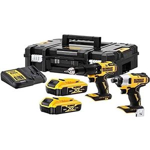 DeWalt DCK2061D2T-QW | Combiset | Schroef/boormachine DCD708 + slagschroevendraaier DCD809 | 18V XR | Brushless | 2x2.0Ah | in TSTAK - DCK2061D2T-QW