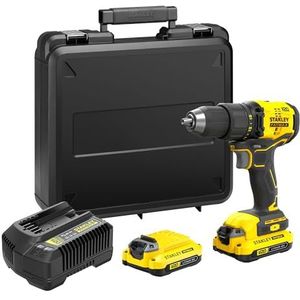 Stanley FatMax V20 Aku bezuhlíková vrtačka, 2 x 1.5Ah 18V SFMCD710C2K
