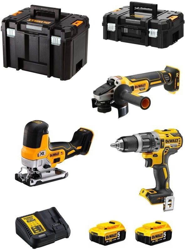 DeWALT DCK329P2T-QW Combiset - 18V - 3-delig - 2x 5.0Ah Accu - TSTAK Koffers