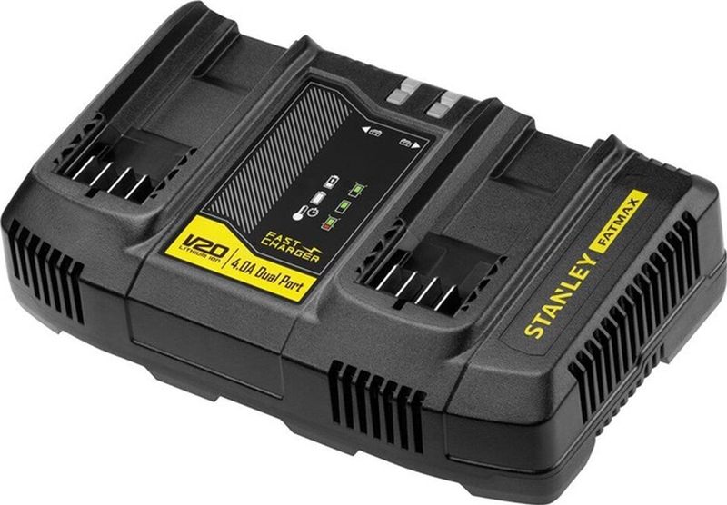 STANLEY FATMAX V20 18V 4A Dubbelpolige Lader - Snellader - Robuuste Behuizing