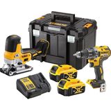 DeWalt DCK298P2 | Comboset | DCD791 accuboor + DCS335 decoupeerzaag | 18V | 5.0Ah | Li-Ion in TSTAK koffer - DCK298P2T-QW