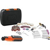 7,2-V-Rotations-Multifunktionswerkzeug - black+decker - mit 1 1,5-Ah-Akku + 50 Zubehörteilen - Box - BCRT8IK-XJ