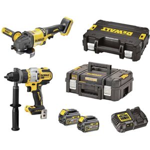 Dewalt DCD999 + DCG418 - Accuklopboormachine en Haakse Slijper - 2x6Ah