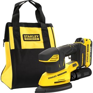 Stanley - FATMAX SFMCW221D1S - Accu Detailschuurmachine - Geel - Inclusief 2.0AH Accu en Lader