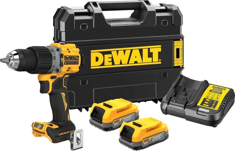 DeWALT DCD805E2T Compacte accu klop-/schroefboormachine 18V XR 1.7Ah POWERSTACK in TSTAK