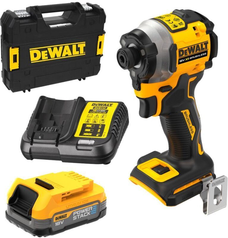 DeWALT DCF850E1T Compacte Accu Slagschroevendraaier 205Nm 18V XR 1.7Ah POWERSTACK In TSTAK
