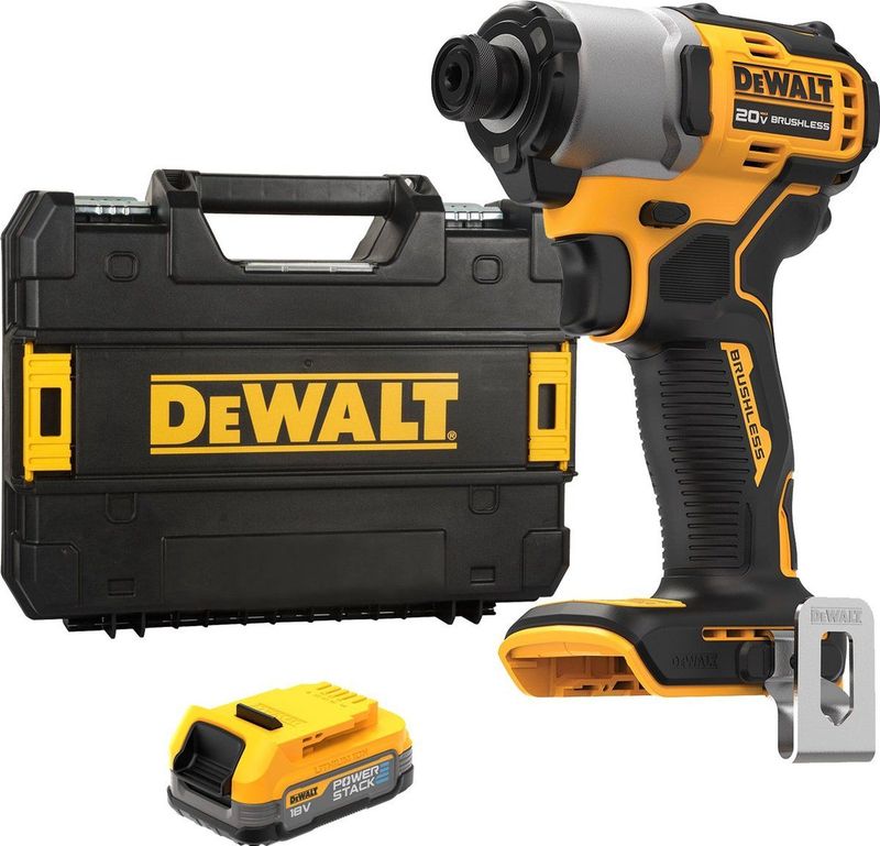 DeWALT DCF840E1T Accu slagschroevendraaier 192Nm 18V XR 1.7Ah POWERSTACK in TSTAK
