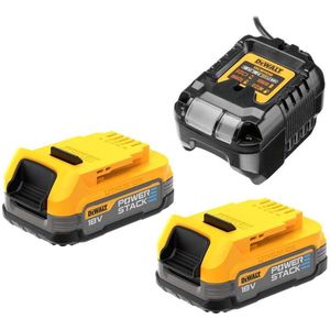 DeWalt - DCB1102E2-QW - 18V XR POWERSTACK Kit - 2x Compact Accu - Lader