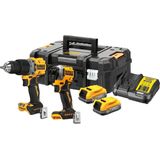 DeWALT DCK2050E2T Accu Combiset G3: Accu Klop-/Schroefboormachine DCD805 + Accu Slagschroevendraaier DCF850 18V XR 1.7Ah POWERSTACK in TSTAK