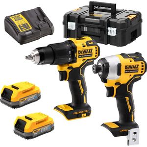 DeWALT DCK2062E2T Accu Combiset 2-delige 18V XR POWERSTACK in TSTAK