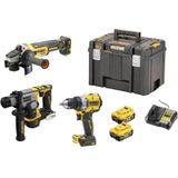 DeWalt DCK355P2T-QW Accu-schroefboormachine - Accu-boorhamer - Haakse Accuslijper - 18 V - 5 Ah Li-ion - Incl. 2 Accu's