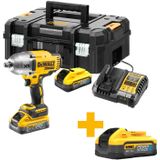 DeWALT DCF900H2T Accu Slagmoersleutel 1/2" 18V POWERSTACK 5.0Ah in TSTAK