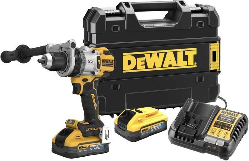 DEWALT DCD1007H2T - Accu-slagboormachine - 18V - 2x 5,0Ah - Borstelloos