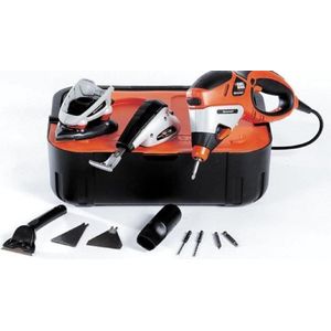 BLACK+DECKER Multi tool - Decor Mate, MT3000K, Schrapen-Schuren-Boren-Schroeven, Incl. accessoires