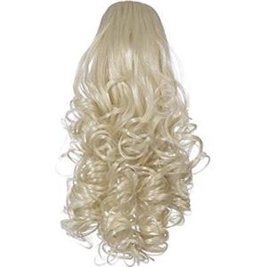 Love Hair Extensions Kunsthaar-Pferdeschwanz Curly mit Krokodilklemme, 30,5 cm, 27 Rich Blonde