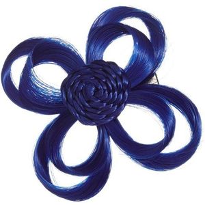 Love Hair Extensions bloem op krokodillenklem kleur elektrisch blauw, 1-pack (1 x 1 stuks)