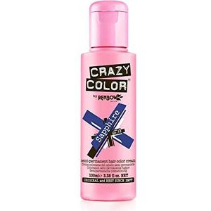 Crazy Color - Sapphire Metallic Semi permanente haarverf - Blauw