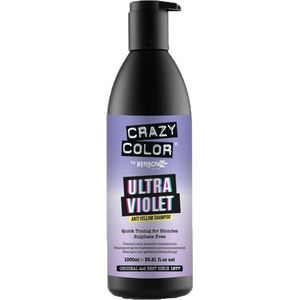 Crazy Color - Ultra violet / Ultra blonde 1L Zilver shampoo - Paars