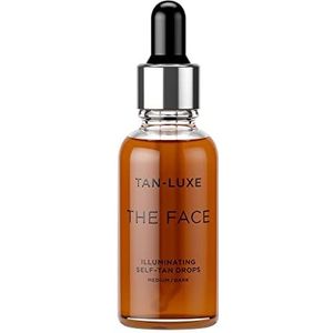 Tan Luxe THE FACE Selbstbräuner-Tropfen, Dunkel (30 ml), Bräunungstropfen zur Hautpflege für individuelle Gesichtsbräunung, tierversuchsfrei und vegan