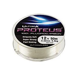 Ultima Proteus fluorocarbon vislijn, stijf, 0,40 mm, 9,1 kg, transparant