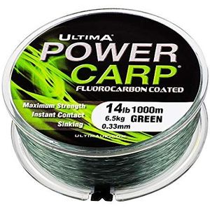 Ultima Power Power E3073 Hoofdsnoer voor karpervissen, 0,33 mm, 6,4 kg, groen