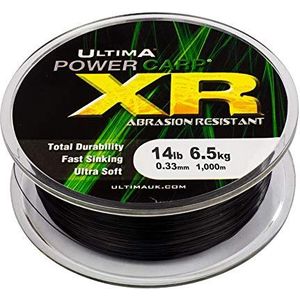 ultima Power XR Vislijn, super sterk, voor de karperspoel, 1000 m, voor mannen, limoengrijs, 0,33 mm-14,0 lb/6,5 kg