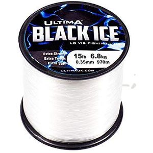 ultima Black Ice Vislijn, extra sterk, geringe zichtbaarheid, 115 g, voor mannen, transparant, 0,35 mm-15,0 lb/6,8 kg