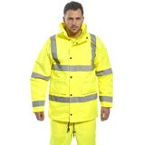 Hi-Vis - Verkeersjack - Geel - Waterproof - Met Reflecterende Striping