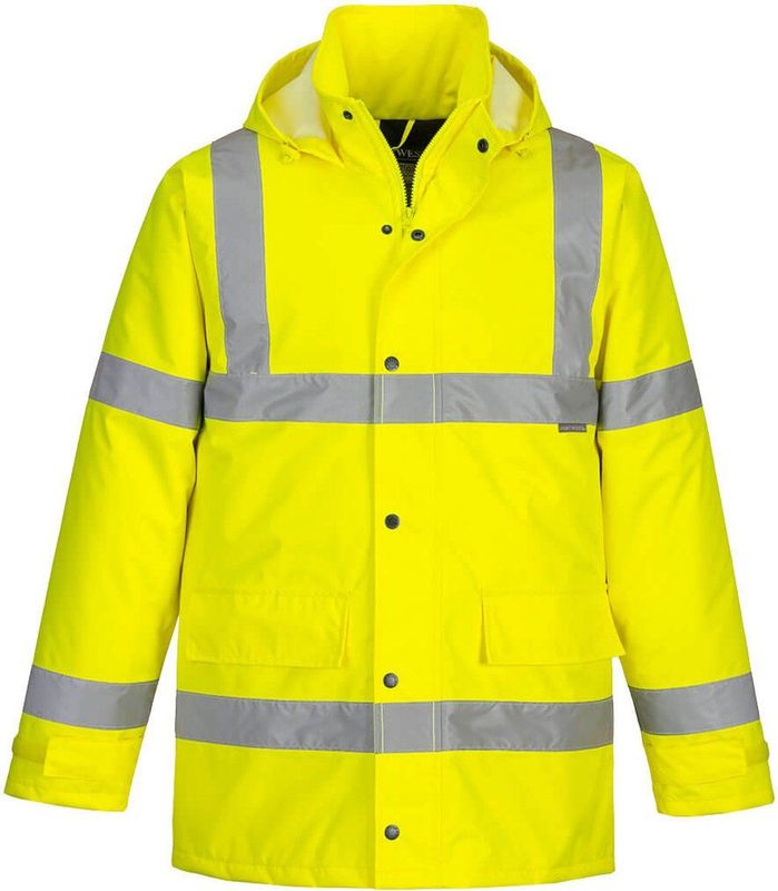 Hi-Vis - Verkeersjack - Geel - Waterproof - Met Reflecterende Striping