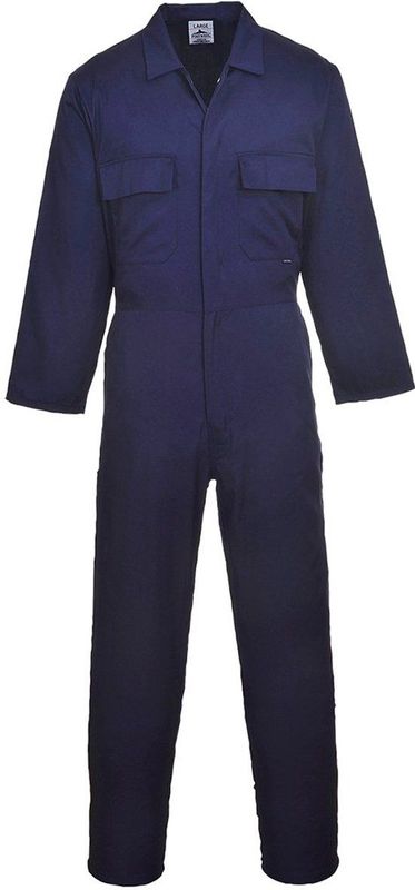 Portwest - S999NATL - Werkoverall - Marine - Polykatoen, 2 Borstzakken, Duimstokzak