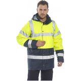 Portwest hi-vis contrast werkkleding verkeersjas jas Geel S466 MAAT S
