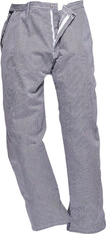 Portwest - Barnet Koksbroek - Blauwe Check - 100% Katoen