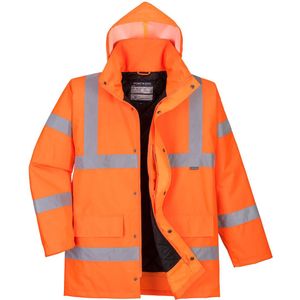 Portwest Hi-Vis Traffic Parka Kleur: Oranje, Maat: L, RT30ORRL