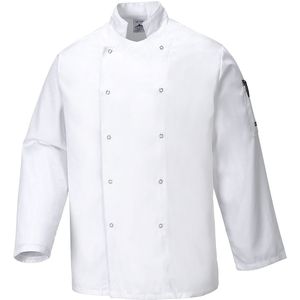 Portwest Suffolk Koksjas Size: L, Colour: Wit, C833WHRL