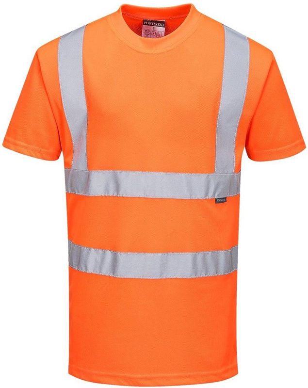 Portwest - RT23 - T-Shirt - Oranje - Hoge Zichtbaarheid, Reflecterende Strip, CE Gecertificeerd