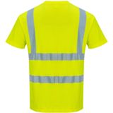 Hi-Vis - T-Shirt - Geel - Katoen - CE Gecertificeerd - Reflecterende Striping