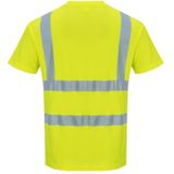 Hi-Vis - T-Shirt - Geel - Katoen - CE Gecertificeerd - Reflecterende Striping