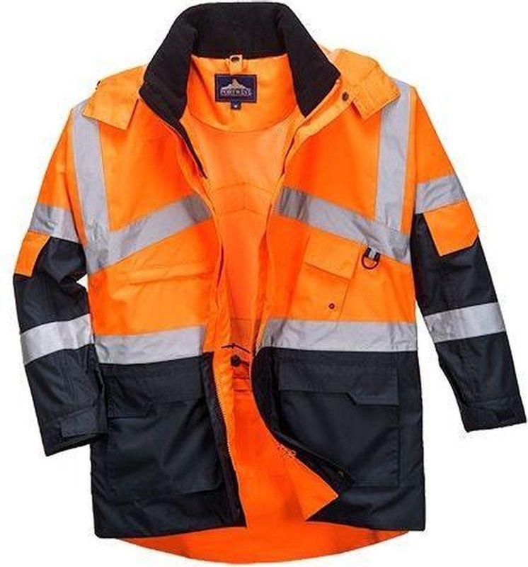 Portwest S 467 Hi-vis Tweekleuren Parka Orange  Maat: S