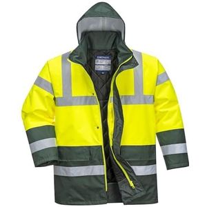 Portwest - S466YGRS - Verkeersjack - Geel/Groen - Waterproof, 100% Gerecycled Polyester, EN ISO 20471 Class 3