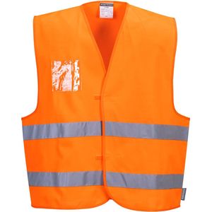 Portwest - Hi-Vis Vest - Dubbele ID Houder Oranje