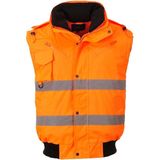 Hi-Vis - Contrast - Bomberjack - Geel - 3-in-1 Jack, Windbestendig, Reflecterende Striping, 8 Zakken