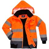 Hi-Vis - Contrast - Bomberjack - Geel - 3-in-1 Jack, Windbestendig, Reflecterende Striping, 8 Zakken