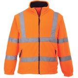 High Vis - F300 - Fleece - Geel - Gevoerd, Reflecterende Striping, UPF 50, 3 Zakken, Anti Pill