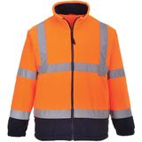 Fleece Jack - Hi-Vis - Oranje/Blauw - Gecertificeerd volgens EN ISO 20471 Klasse 3