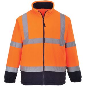 Fleece Jack - Hi-Vis - Oranje/Blauw - Gecertificeerd volgens EN ISO 20471 Klasse 3