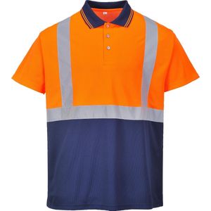 Poloshirt Oranje Blauw hogezichtbaarheid