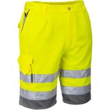 Portwest HiVis Bermuda Poly-katoen, Kleur: Geel/Grijs, Grootte: L, E043YGYL