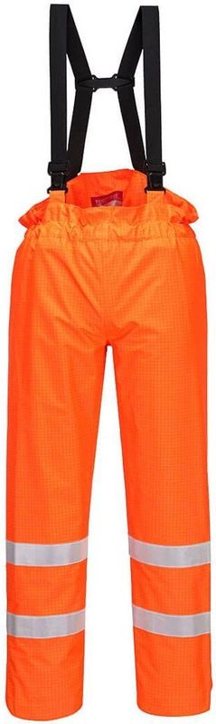 Bizflame - Hi-Vis Antistatische FR Broek - Oranje - Ademend en Waterproof