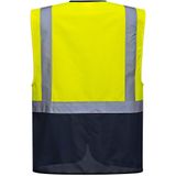 Portwest - VARSCHAU EXECUTIF - Vest - Geel/Marineblauw - 100% Polyester, EN ISO 20471 Klasse 1