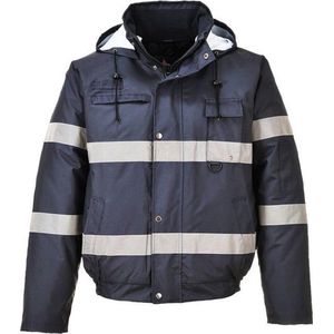 Iona - Lite Bomberjack - Navy - Waterproof - Fleecevoering - ID Zak